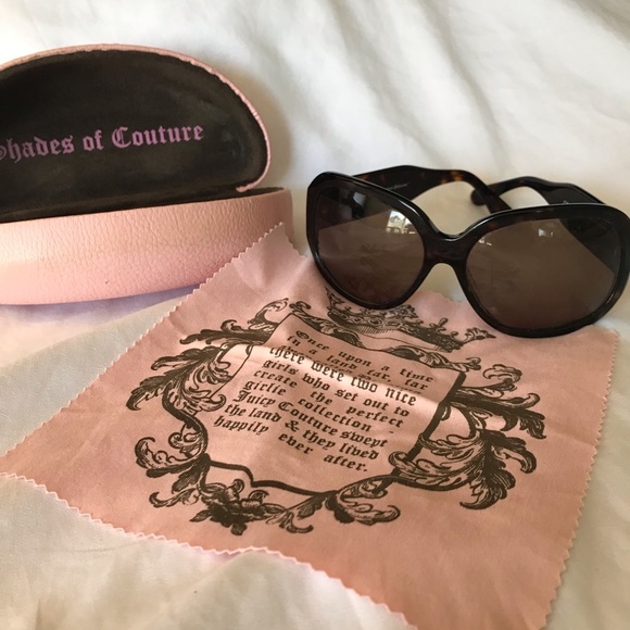 Authentic juicy couture sunglasses with hard case - Picture 1 of 4